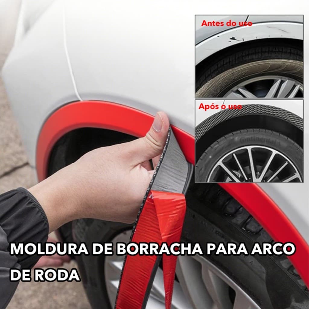 Roda de carro sobrancelha bainha borracha fibra de carbono padrão roda sobrancelha tira decorativa não destruir