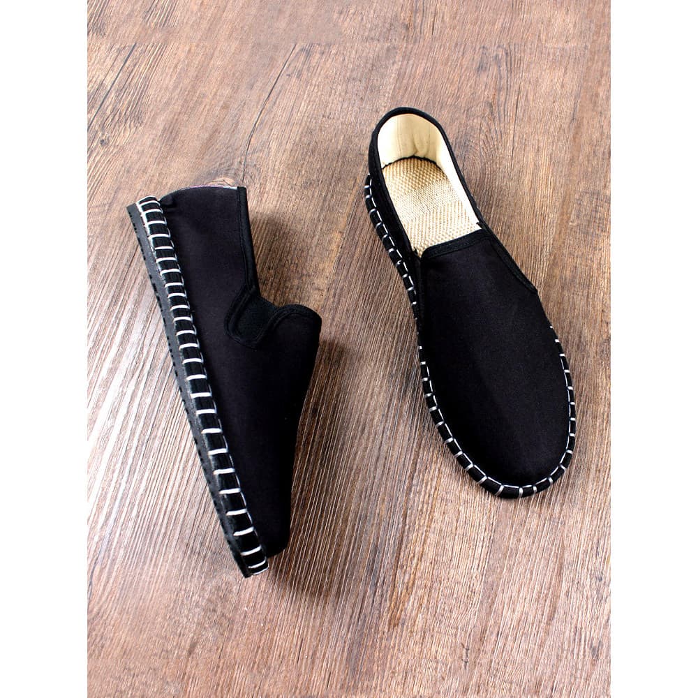 Verão novo estilo velho pequim sapatos de pano masculino artesanal Melaleuca sola na moda Casual Xishan sola macia respi