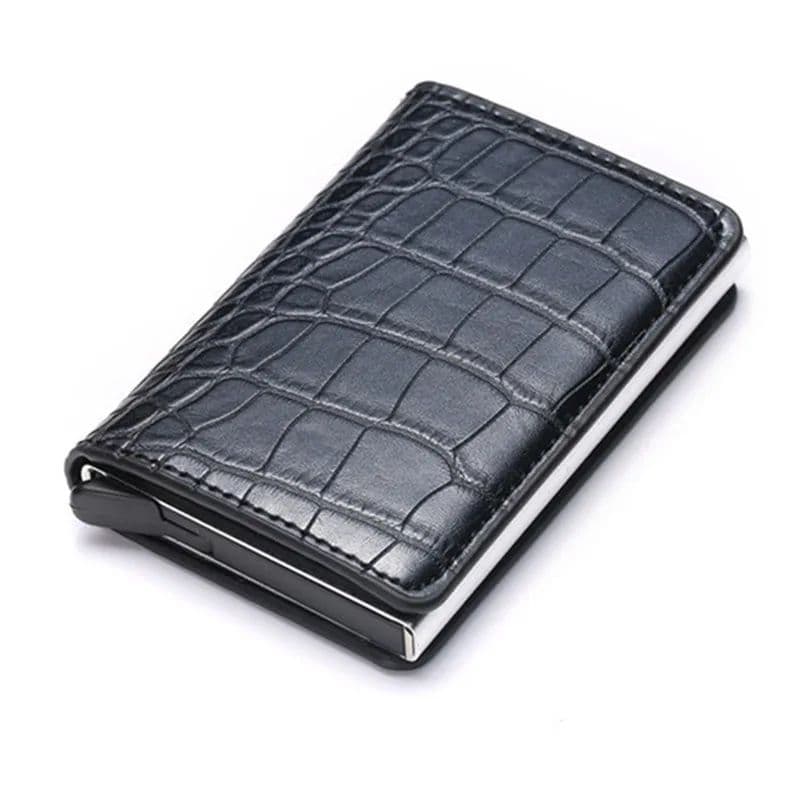 Bycobecy Porta Cartão De Crédito Personalizado Carteira Fina De Couro Masculina R