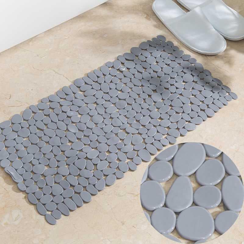 Tapete antiderrapante para banheiro, tapete de banho quadrado médio, banheiro, massagem, cor sólida, pvc, antiderrapante