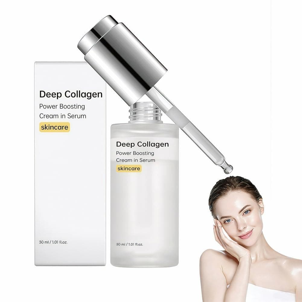 Sérum de Colágeno Profundo - Sérum de Colágeno com Ácido Hialurônico - Cuidado Facial Anti-Envelhecimento Contra Linhas