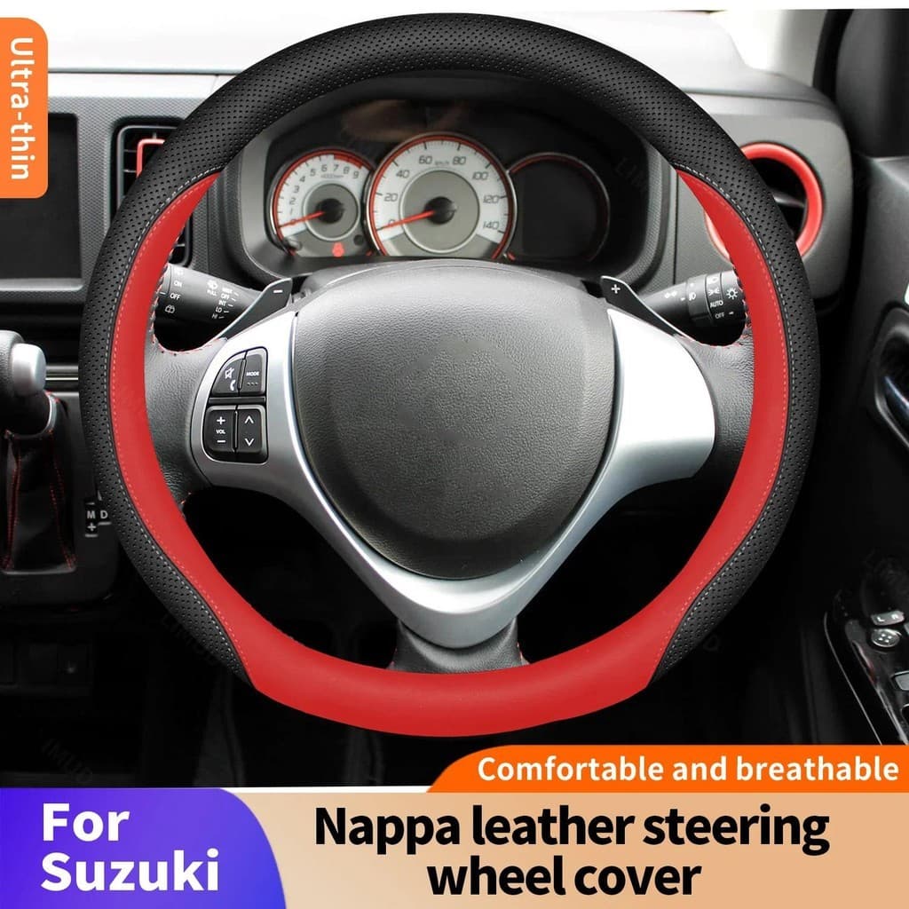 Para Suzuki Alto Baleno Swift Jimny Vitara S-Cross Fronx Capa De Volante Do Carro Sem Anel Interno Adequado 14.5-15 Pole