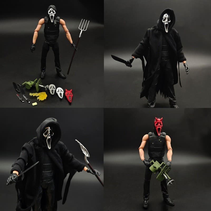 NECA Scream: Killer Scream Ghost Slayer Edição Deluxe Figura de Ação Articulada de 7 Polegadas