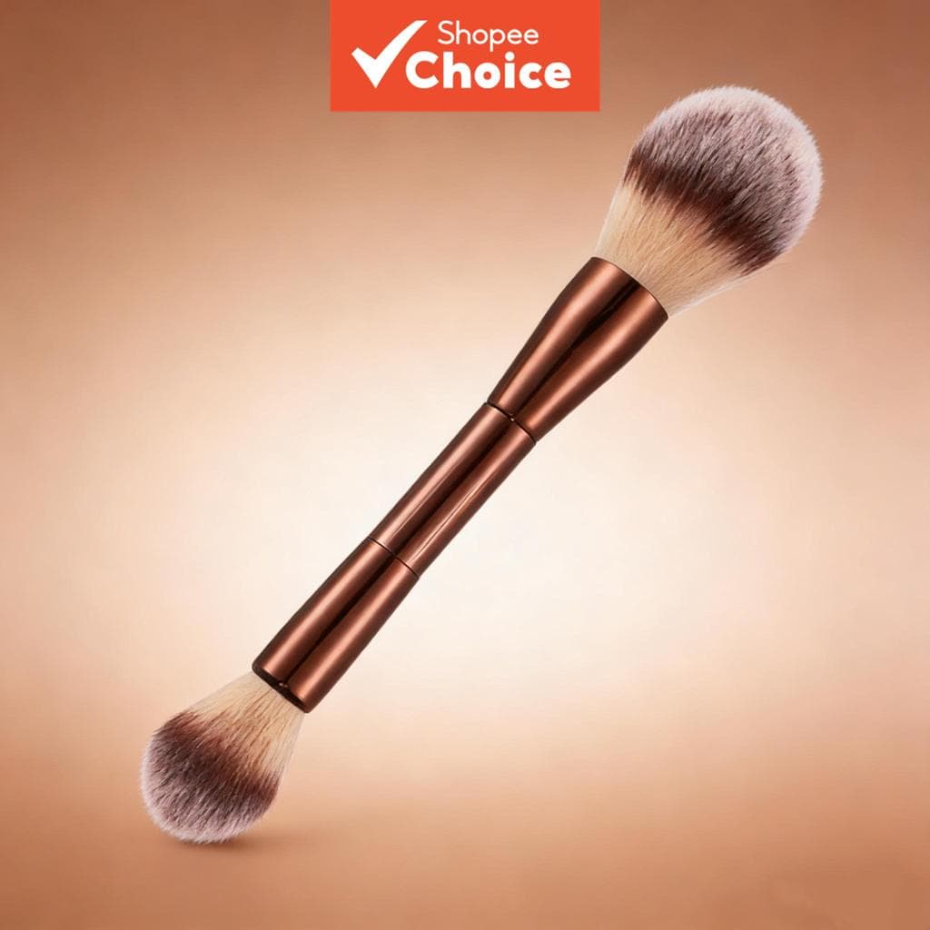 HOURGLASS Veil Powder Pincel 2 em 1 para blush e iluminador