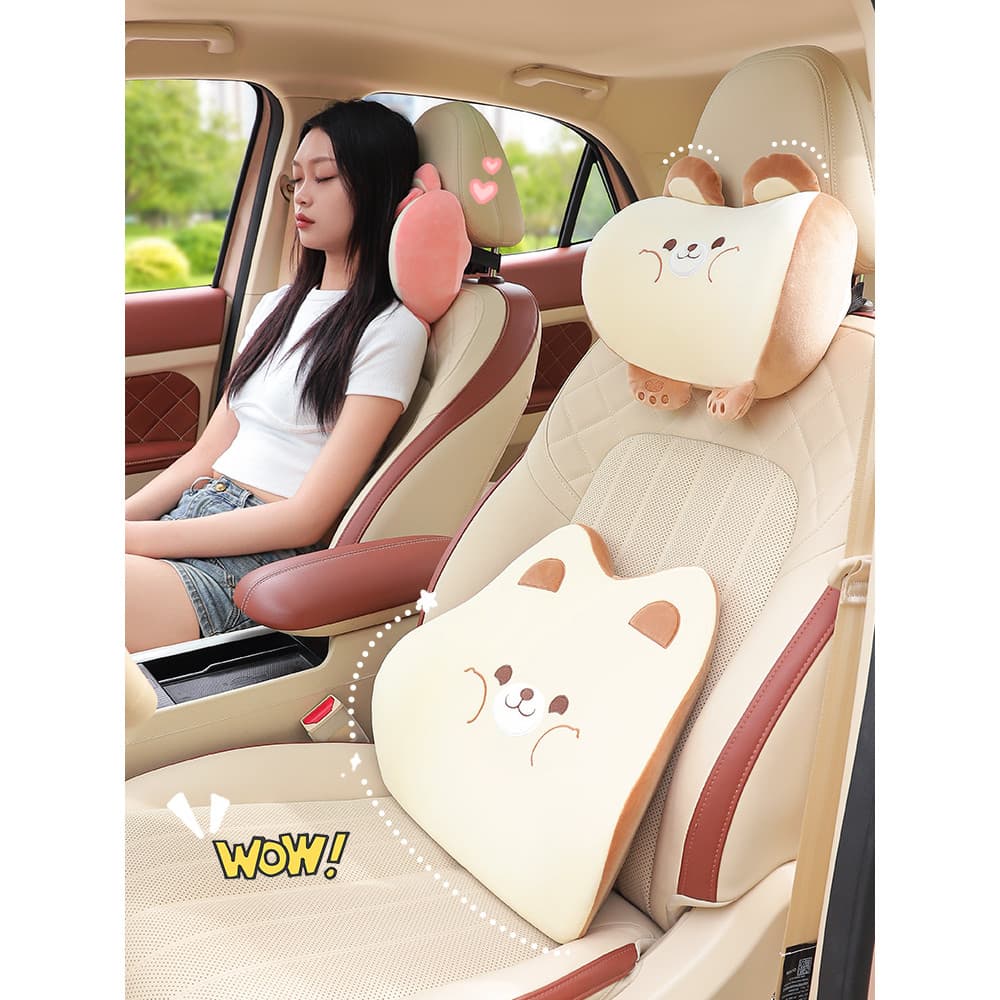 Encosto de cabeça do carro Interior do carro travesseiro bonito assento pescoço travesseiro principal do carro travessei