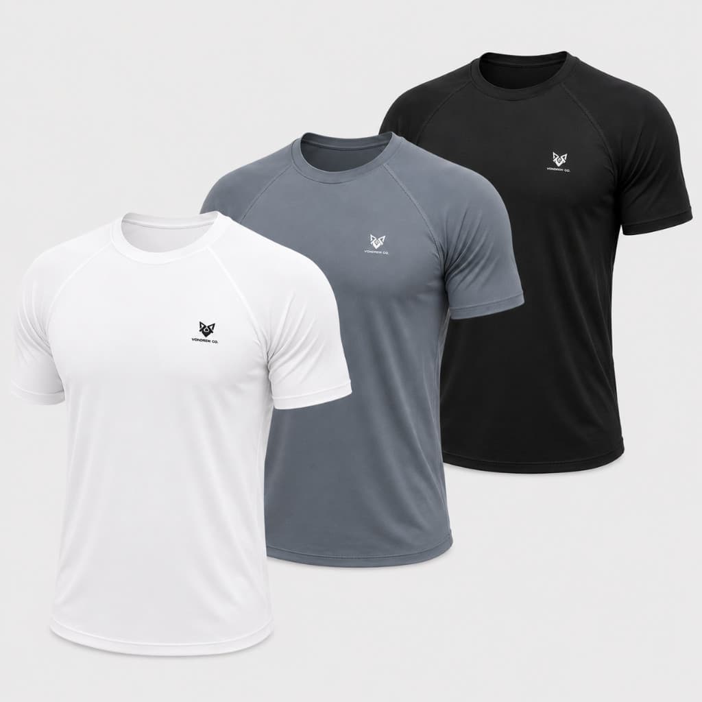 Kit 3 Camisetas Fitness Masculina Poliamida Dry Fit Academia Treino
