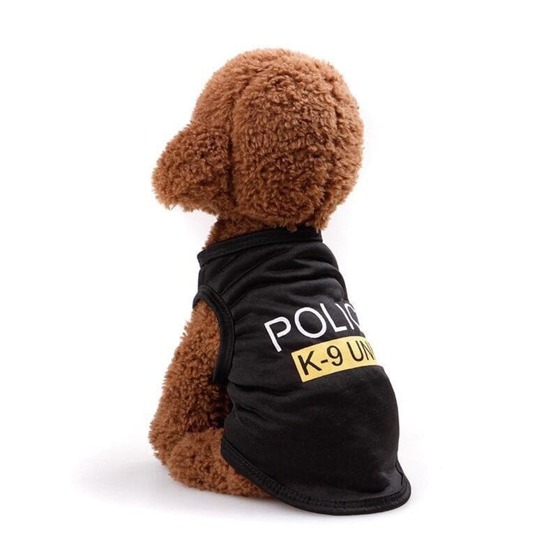Roupa para Cães, Colete de Poliéster Preto para Animais de Estimação, Roupa para Teddy para Cães Pequenos, Primavera e V