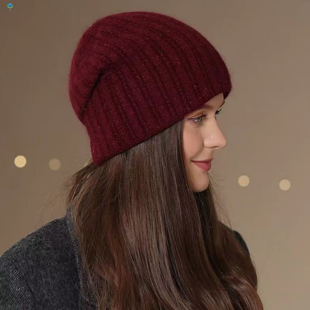 Gorro Feminino Desleixado De Inverno Com Decoração De Pérolas E Strass , Para Casa , Escritório , Viagens , Escola , Cam