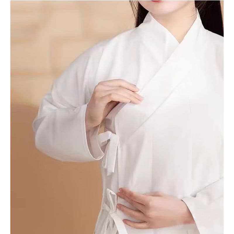 Hanfu interior meio roupas camisa de fundo de manga comprida das mulheres dos homens literário Zen chá roupas Tang terno