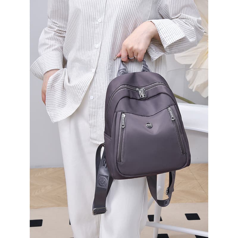 Verão novo estilo estilo simples mochila feminina Casual leve pequena mochila à prova dwaterproof água Multi-zíper moda