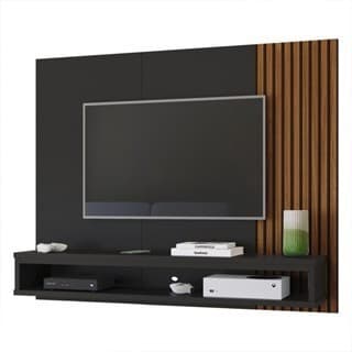 Painel CISSA Tv Grande Fixo Parede Resistente Estante 50 Polegadas Luxo Elegante e Moderno Ripado