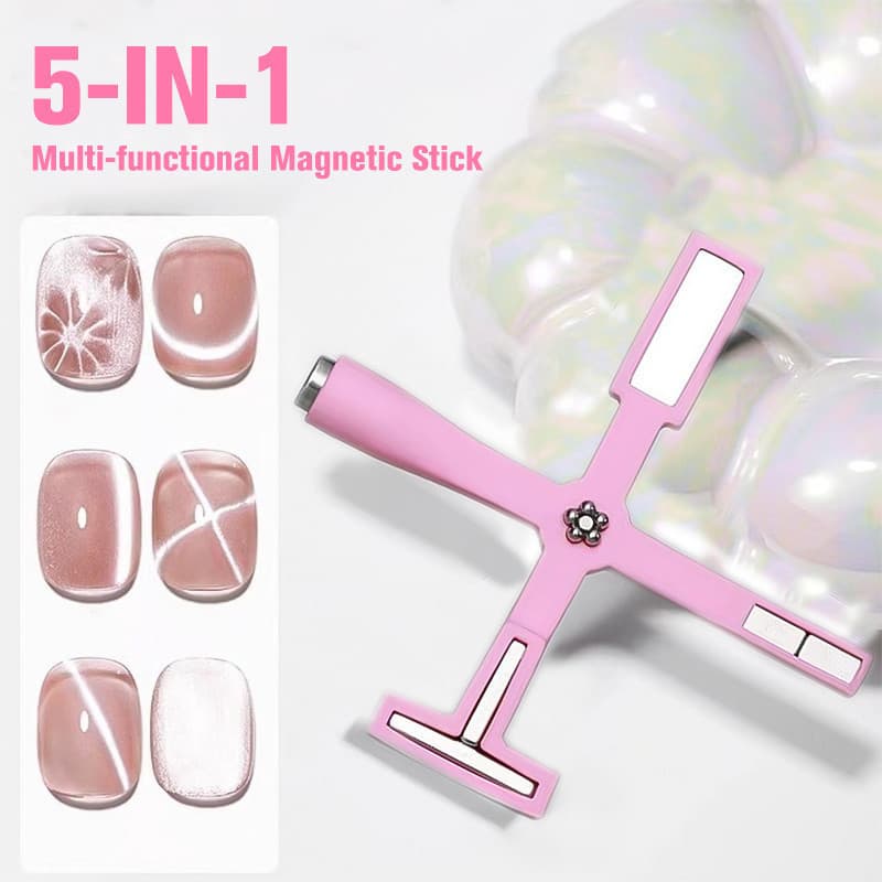 Ímã 5 em 1 para Unhas Olho de Gato 3D Ferramenta Magnética Dupla para Gel