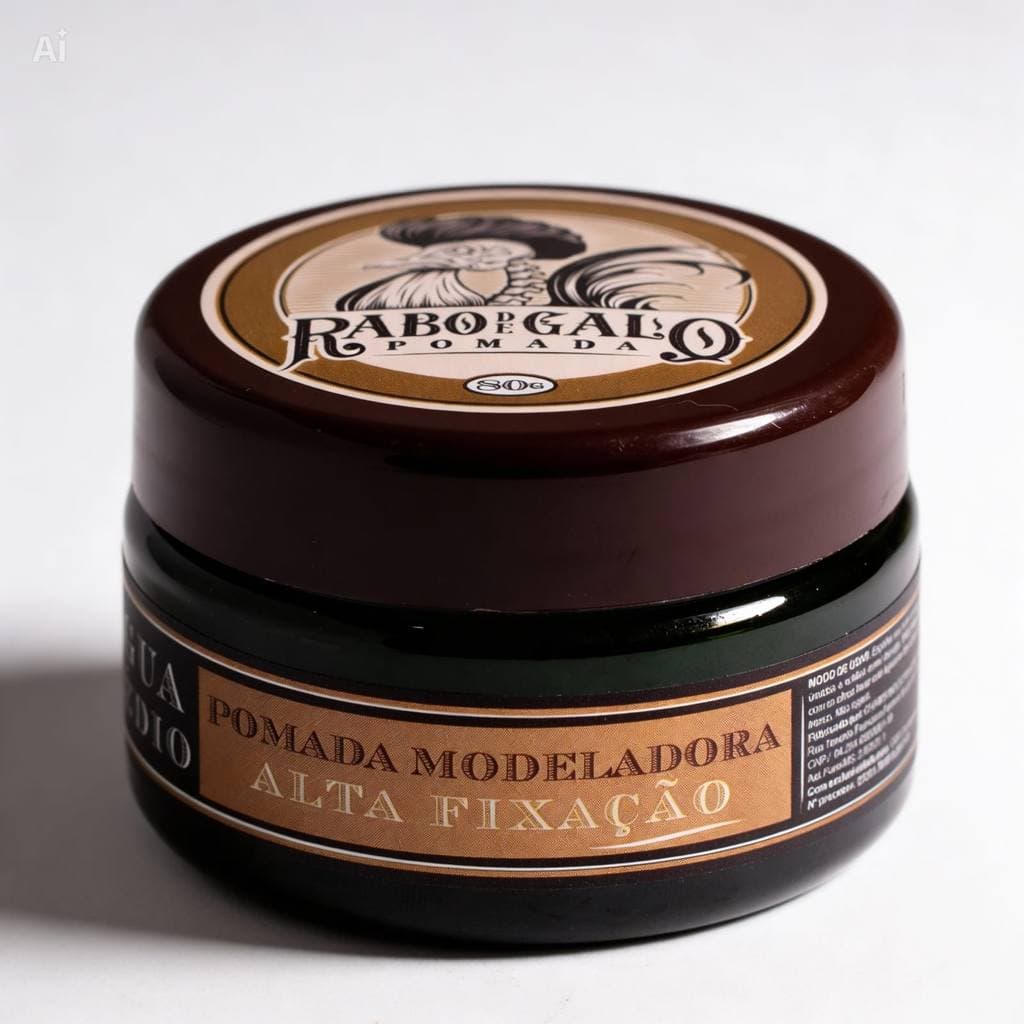 POMADA MODELADORA - EFEITO BRILHO - RABO DE GALO - Cera modeadora capilar PREMIUM