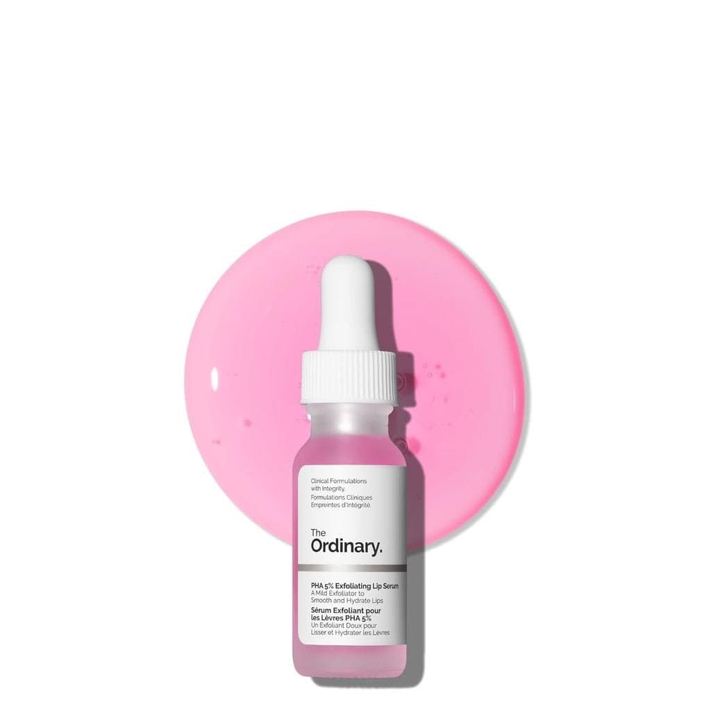 The Ordinary PHA 5% Sérum Esfoliante para Lábios, Tratamento Hidratante Noturno para Lábios, 0,5 Fl Oz