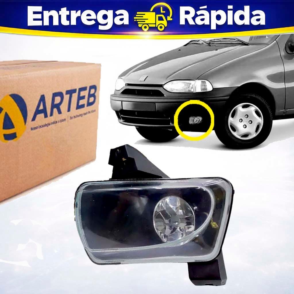 Farol Auxiliar Fiat Palio Weekend Siena Strada 1996 a 2000 Lado Esquerdo Arteb 160409