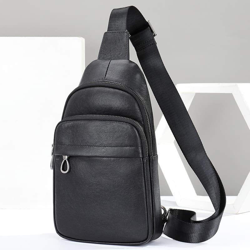 Bolsa Diagonal de peito à prova d'água de grande capacidade para plantio de bolsa transversal de couro ecológico