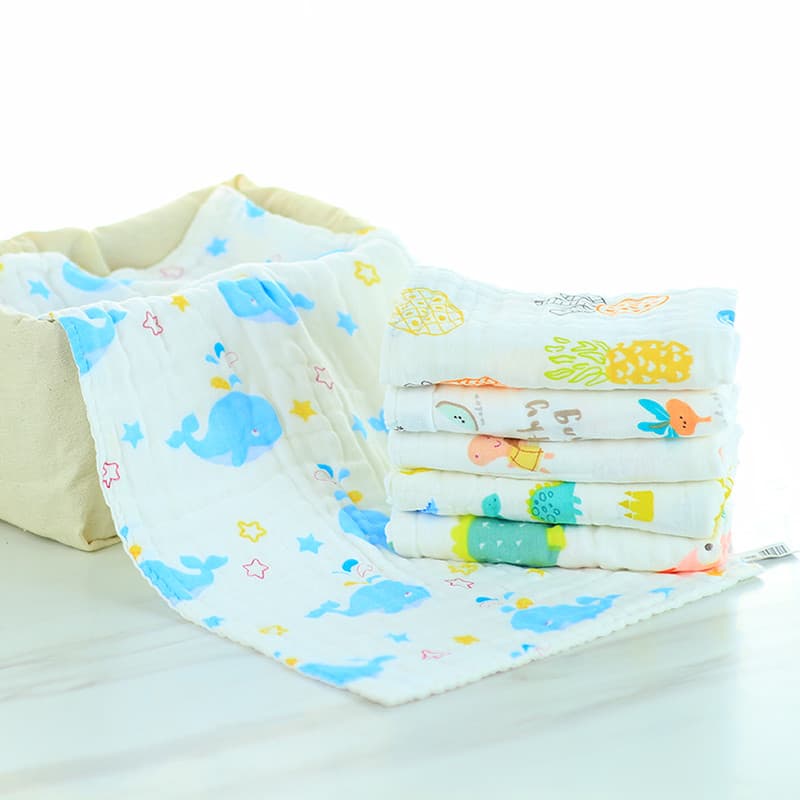 Jieliya toalha de gaze de algodão puro, confortável, macia, absorvente, toalha de Saliva para bebê recém-nascido, toalha