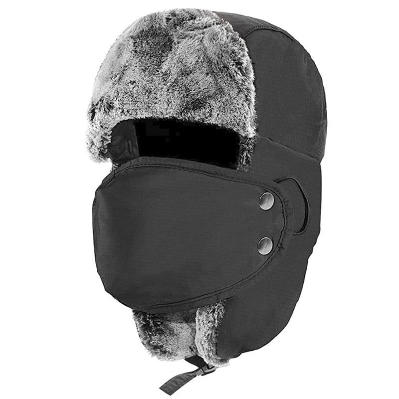Chapéu de esqui quente à prova de frio masculino inverno engrossado quente Chapéu à prova de vento Máscara Proteção de o