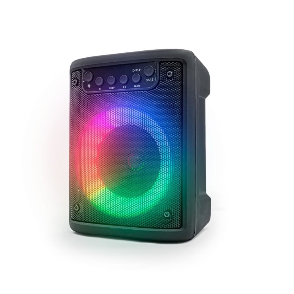 Caixa de Som Bluetooth Caixinha Som Portatil Potente com Excelentes Graves Luzes Radio Fm Usb