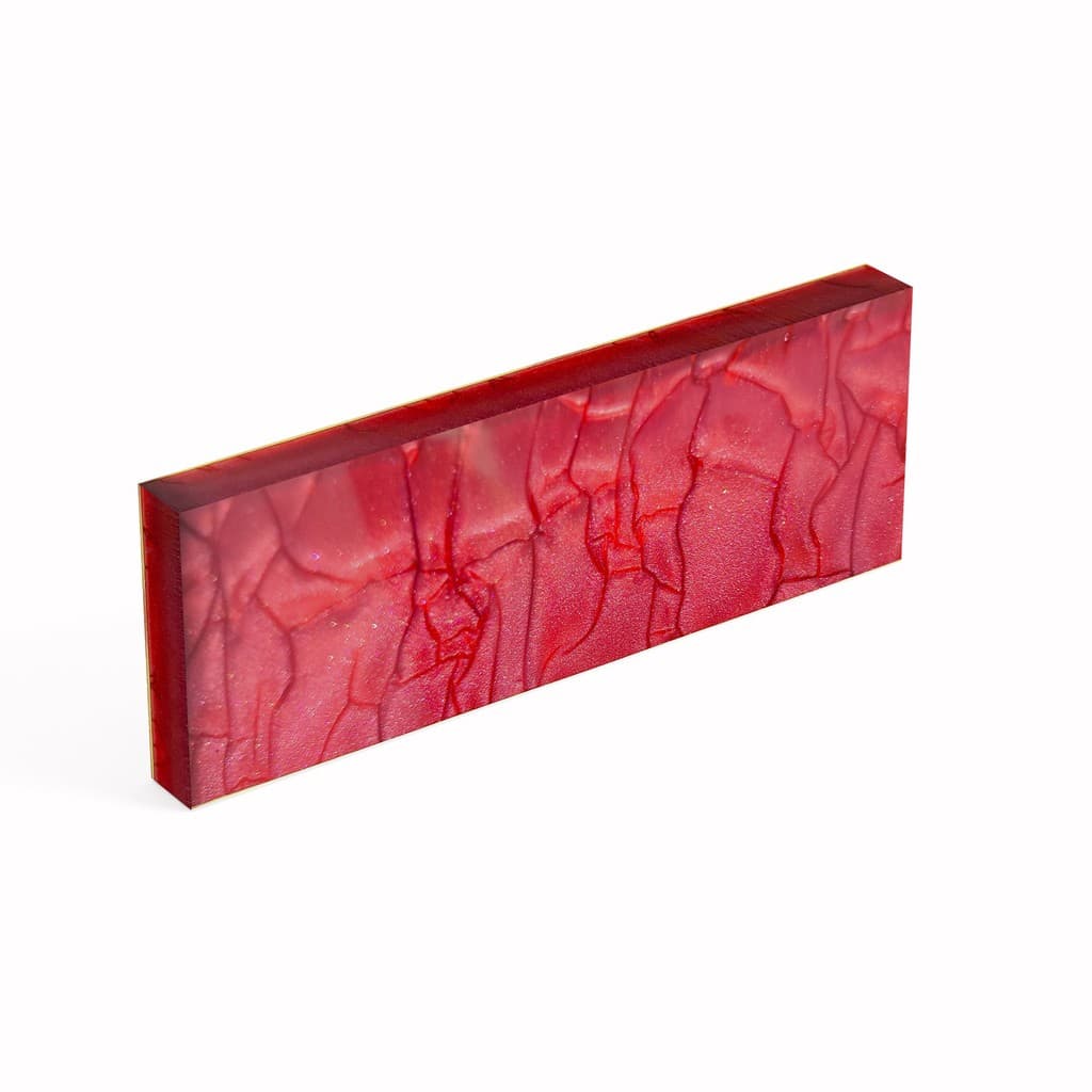 TALA EM ACRILICO PARA CABO DE FACA 10MM 15 X 5CM VERMELHO