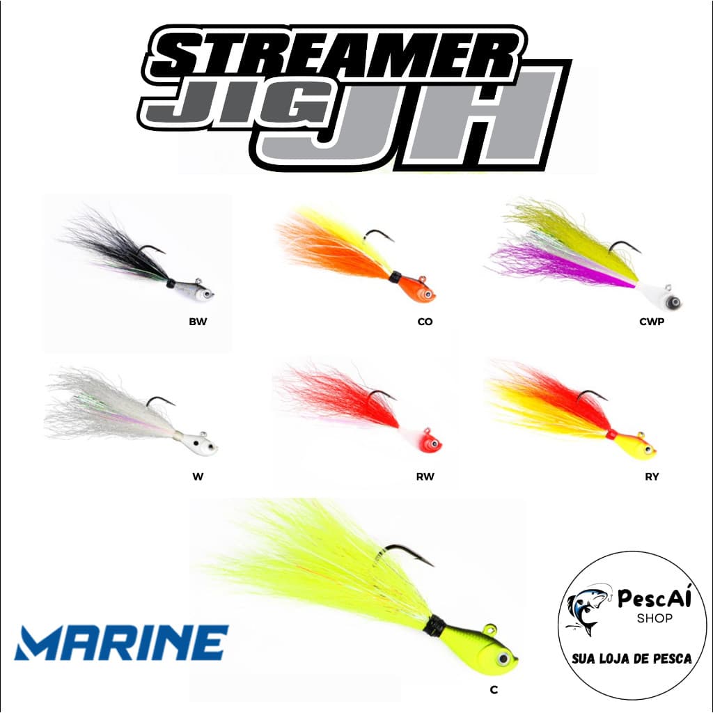 Isca Artificial - Marine Sports - Jig - Streamer Jig - Tradicional - Tamanho P - 10 g - Tucunaré