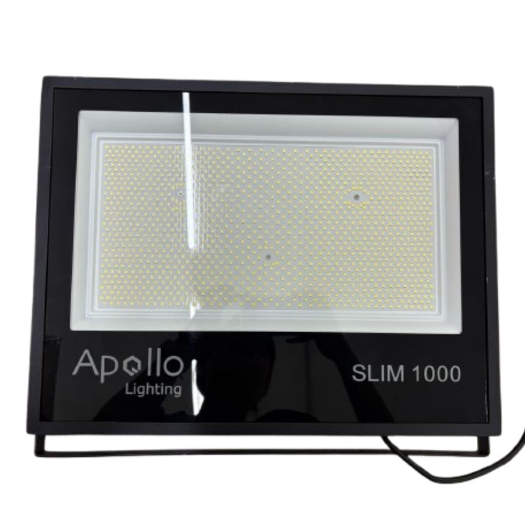 Refletor LED 1000W Apollo 34x44cm Bivolt A Prova D'agua Luz Branco Frio IP65 110-220V