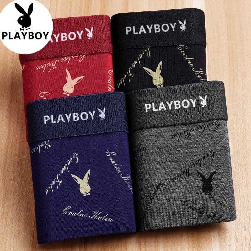 Cuecas Boxer de Algodão para Homens Playboy IOW7