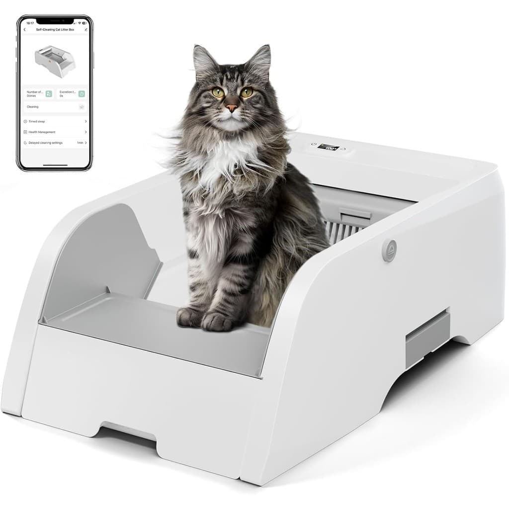 Newpet Autolimpante Upgraded Caixa de Areia Aberta para gatos grandes banheiro sanitario resistente