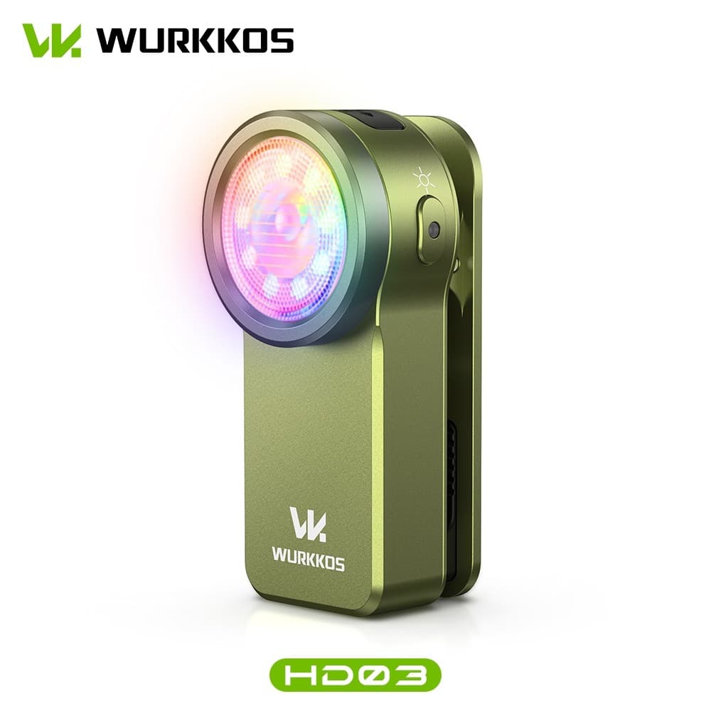 Wurkkos HD03 MONSTER 3 Vigas Em Luz De Clipe , Holofote Recarregável USB C 680LM/Lanterna De Bolso Com RGB .