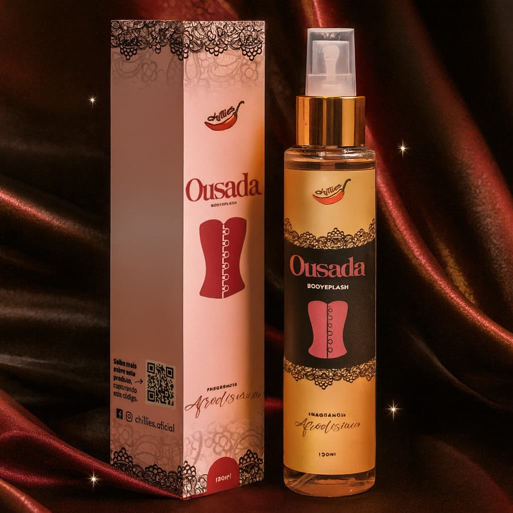 Body Splash Ousada 120ml Chillies  Perfume Afrodisíaco Feminino com Aroma Marcante