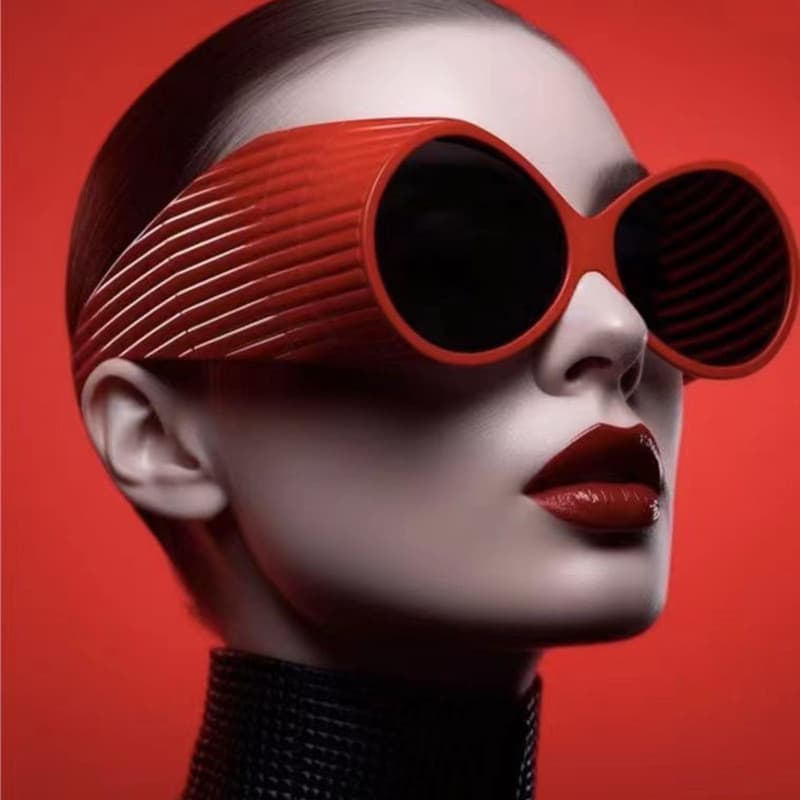 Nova Moda Grande Quadro Redondo Pés Largos Óculos De Sol Masculino E Feminino Personalidade Y2K Millennium Futuro Vento
