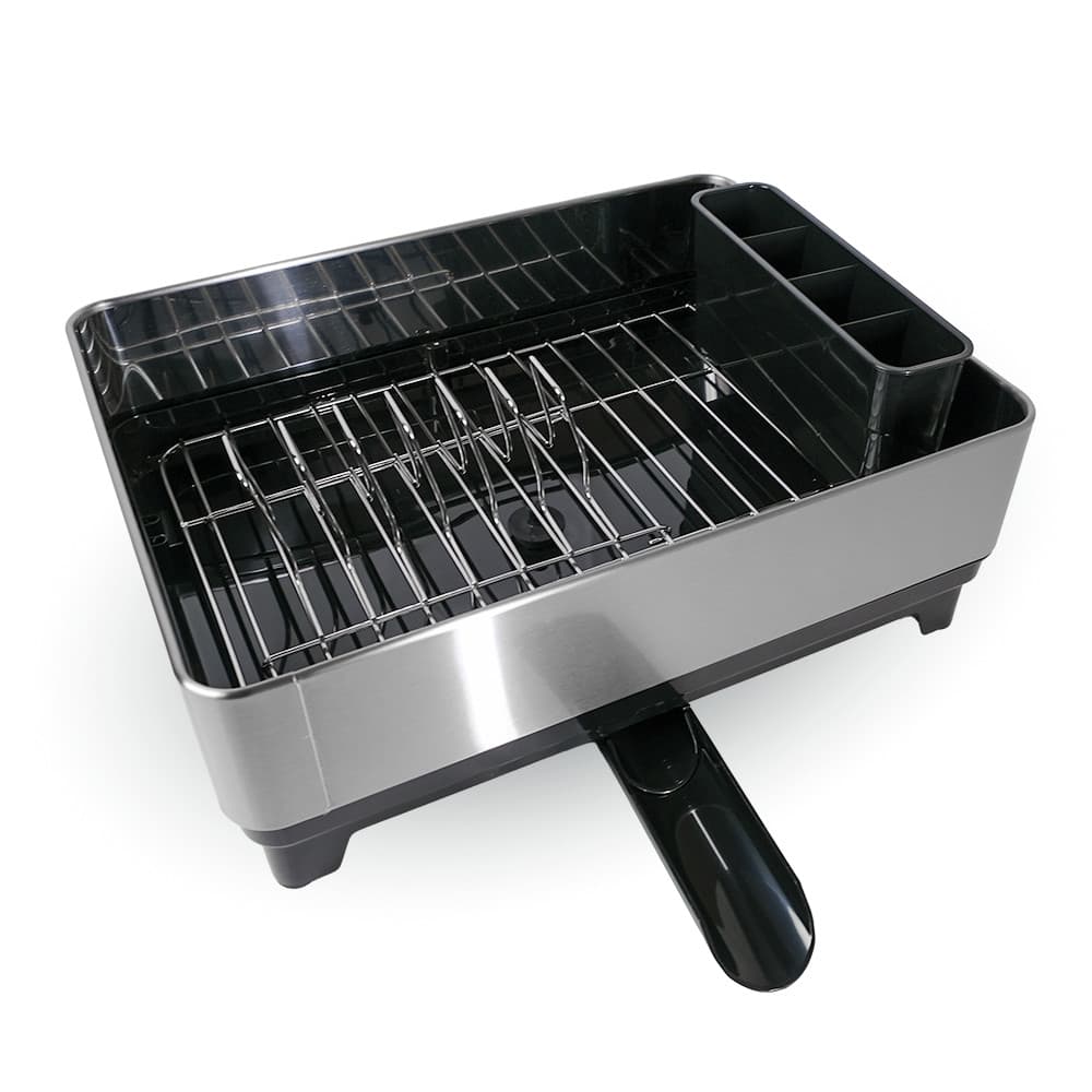 Escorredor de Louça Inox com Porta-Talheres e Bandeja Coletora Yikasa
