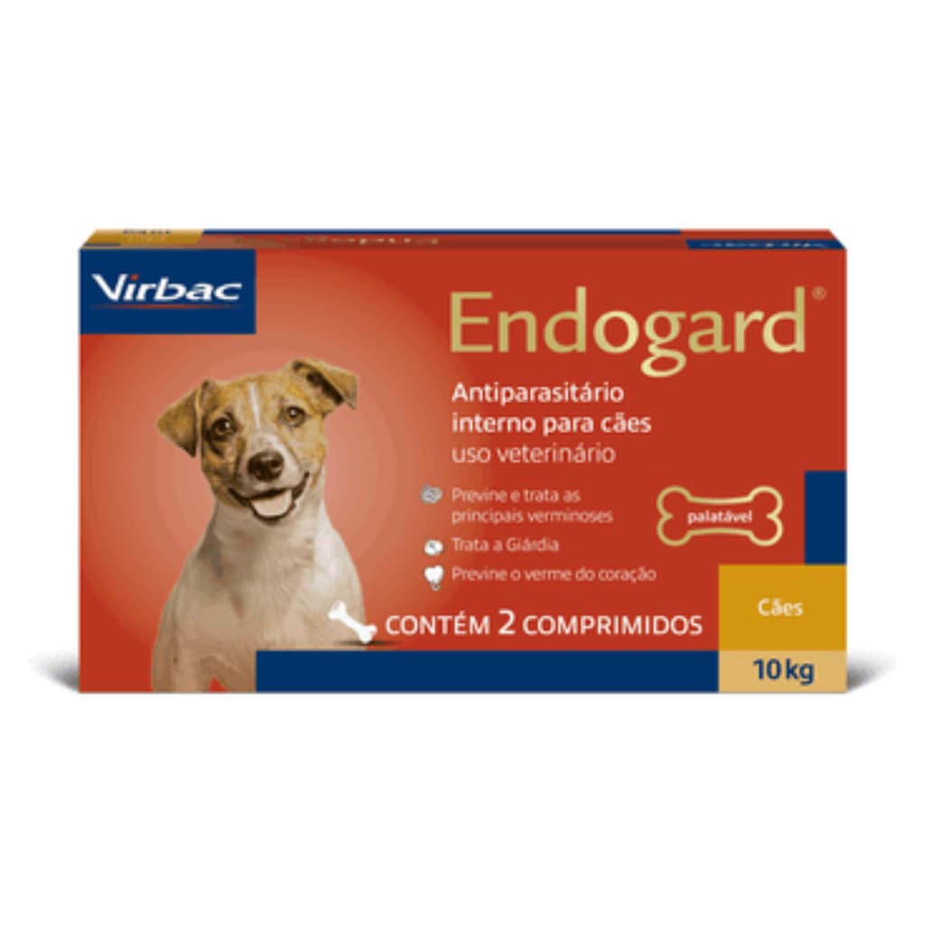 Endogard Anti-Parasitário Pra Cães Até 10Kg 2 Comprimidos