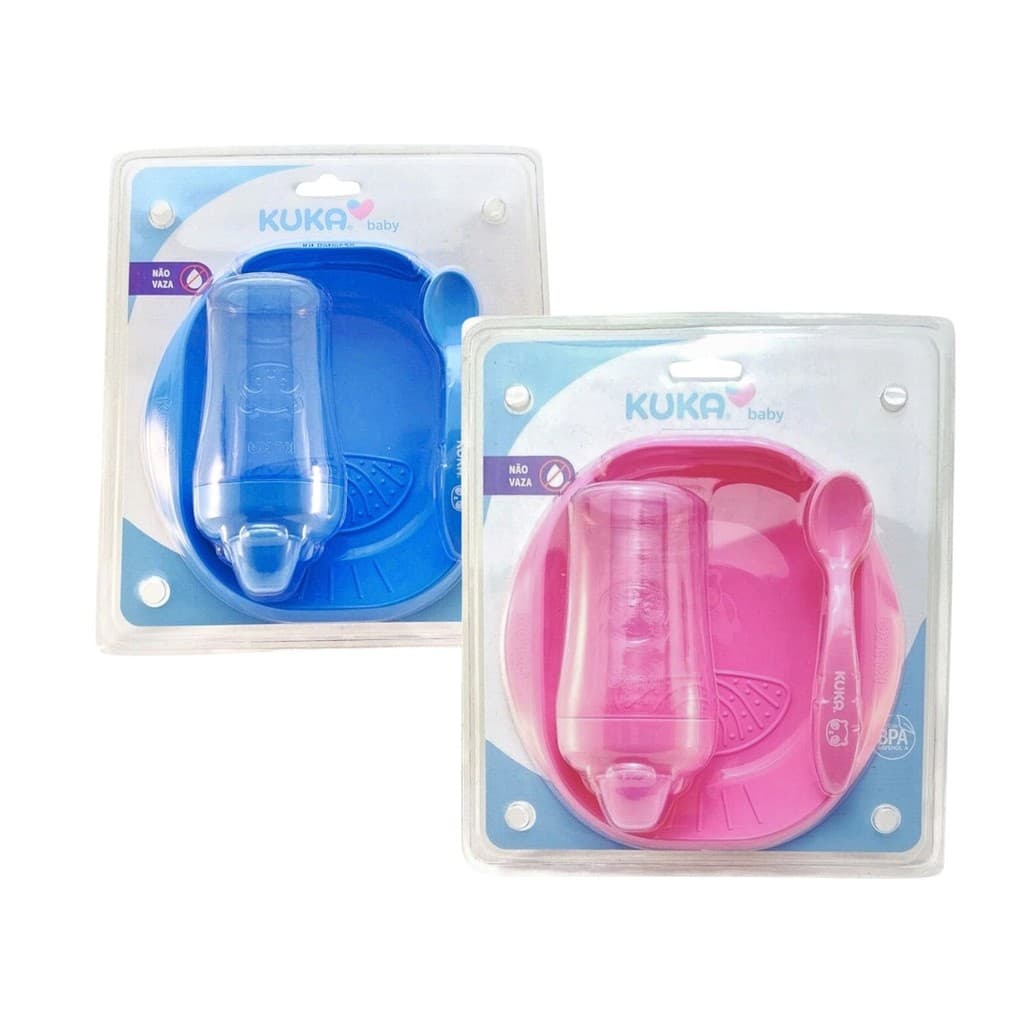 Kit Refeição Infantil Kuka - Copo, Prato e Colher