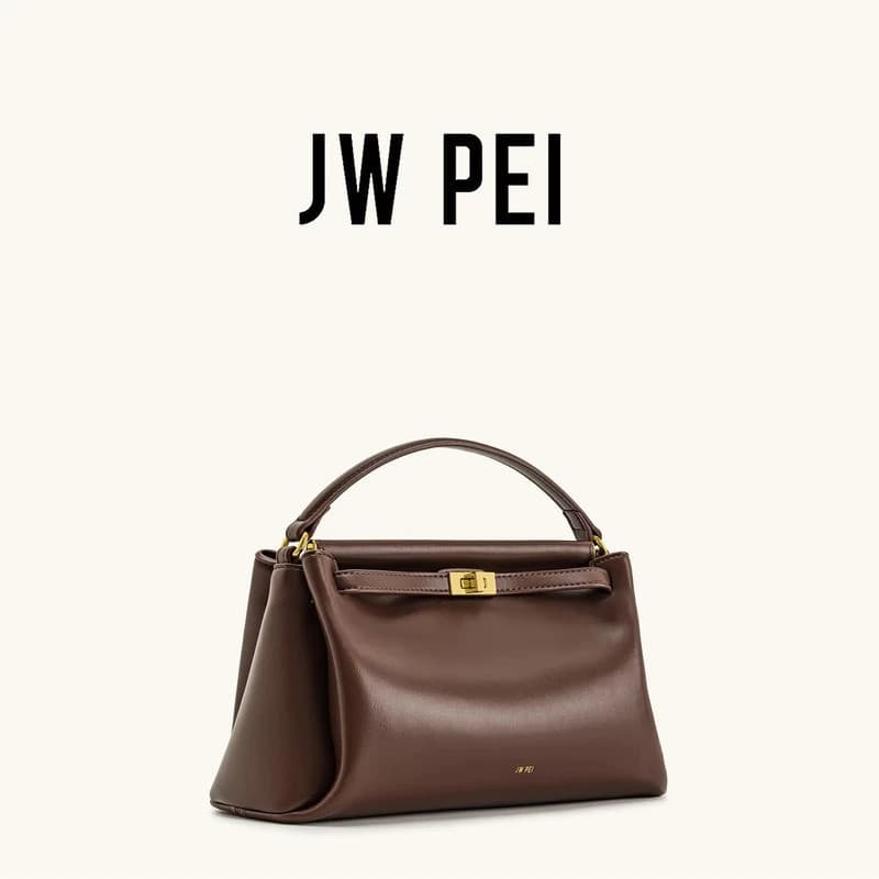 JW PEI Lock Bag 2026 Nova Bolsa Feminina Pequena Quadrada Crossbody Ecológica De Couro Vegano Com Alça Superior De Ombro