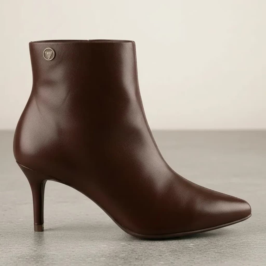 Bota Feminina Via Uno 156058 Cano Curto Bico Fino Salto Fino