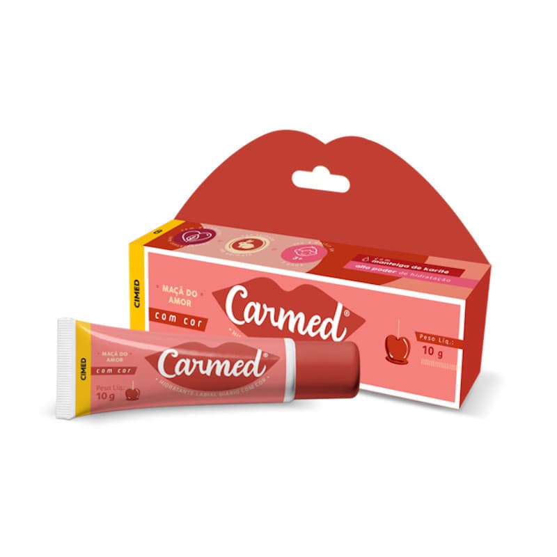 Carmed Maçã do Amor Hidratante Labial 10g - Efeito Gloss Cimed