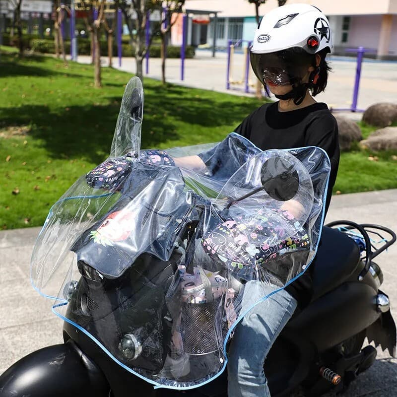 Colcha de pára-brisa de veículo elétrico Universal Capa à prova d'água Luvas de motocicleta de inverno Capa à prova d'ág
