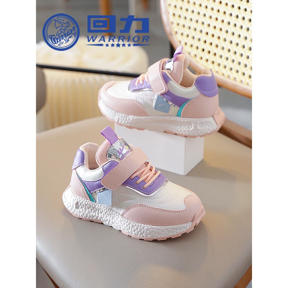 Puxar para trás sapatos infantis sapatos esportivos leves das crianças 2026 primavera outono novo estilo meninas cor com