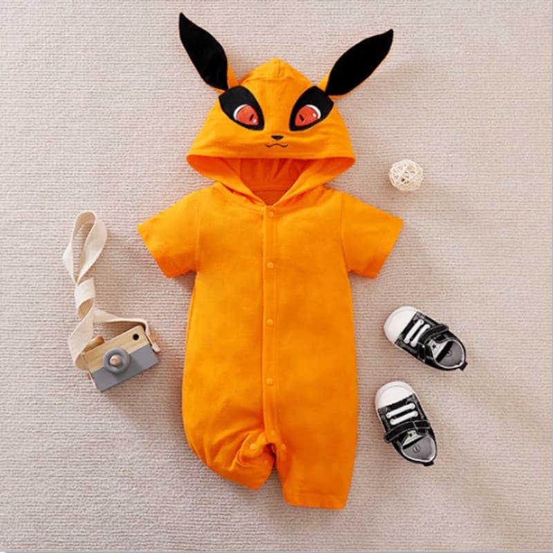 Macacão De Bebê Manga Curta Naruto Kurama Raposa Anime Roupas Macacões Bonitos De Uma Peça W1VH