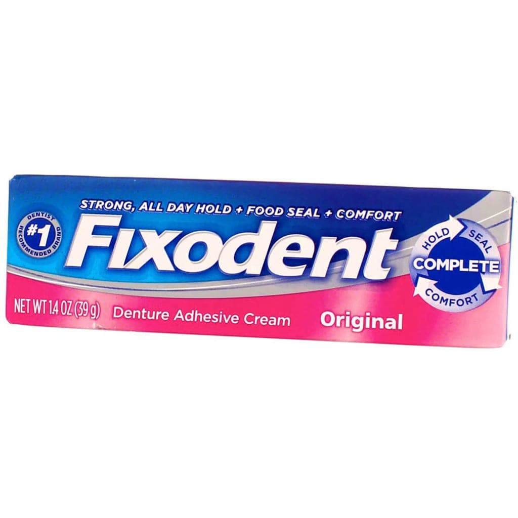Creme Adesivo para Dentaduras Fixodent Original 1,40 oz (Pacote com 2)