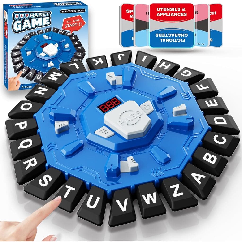 Jogo de Palavras, Jogos de Tabuleiro Familiares para Crian莽as e Adultos com 2 Modos, 220 Categorias de Temas, Jogos de P