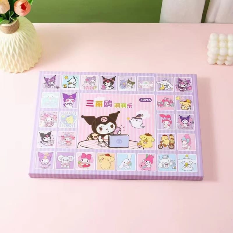 Brinquedo Sanrio em caixa surpresa com 40 peças para alunos do ensino fundamental, presente de recompensa infantil com t