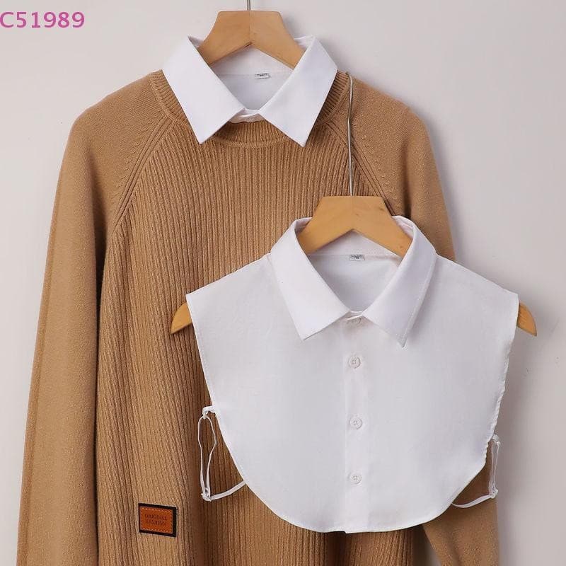 [kaan] Gola Falsa Feminina Meia Camisa De Negócios Confortável Para Homens Mulheres Ocasiões Formais BR