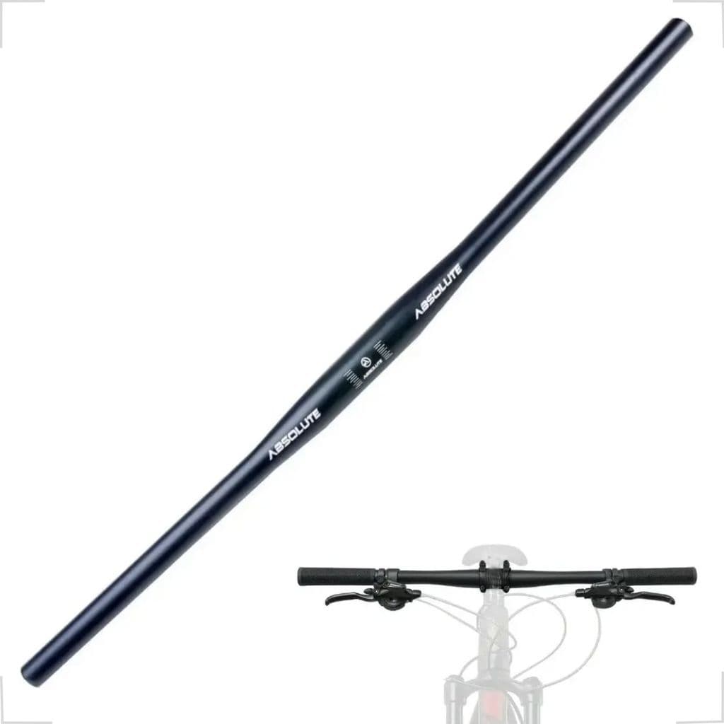 Guidão Reto Absolute MTB Alumínio 31,8 x 720mm Backsweep 2º Preto Anodizado Leve Controle Bike