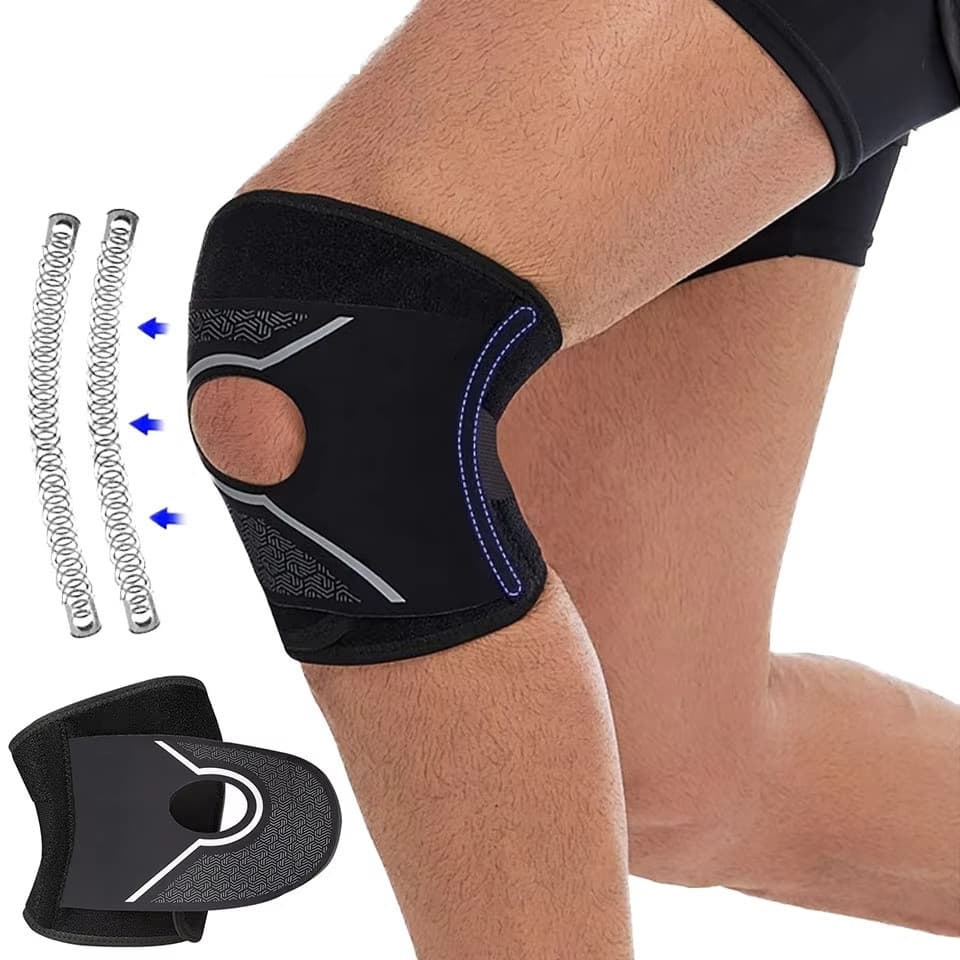 NEENCA Joelheiras Esportivas , 1 Peça , Dupla Face , Escala De Peixe , Barras De Mola , Absorção De Choque , Corrida , E