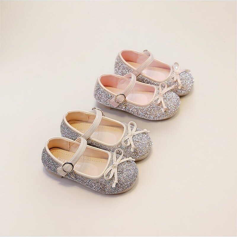 2026 primavera outono novo estilo brilhante espumante princesa sapatos banquete combinando crianças pequenos sapatos de