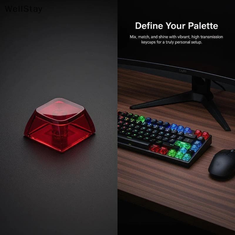 [WellStay] Atualize Seu Teclado 10 Unidades Crystal Clear XDA Keycap Set Para Jogadores Design De PC Transparente [BR]