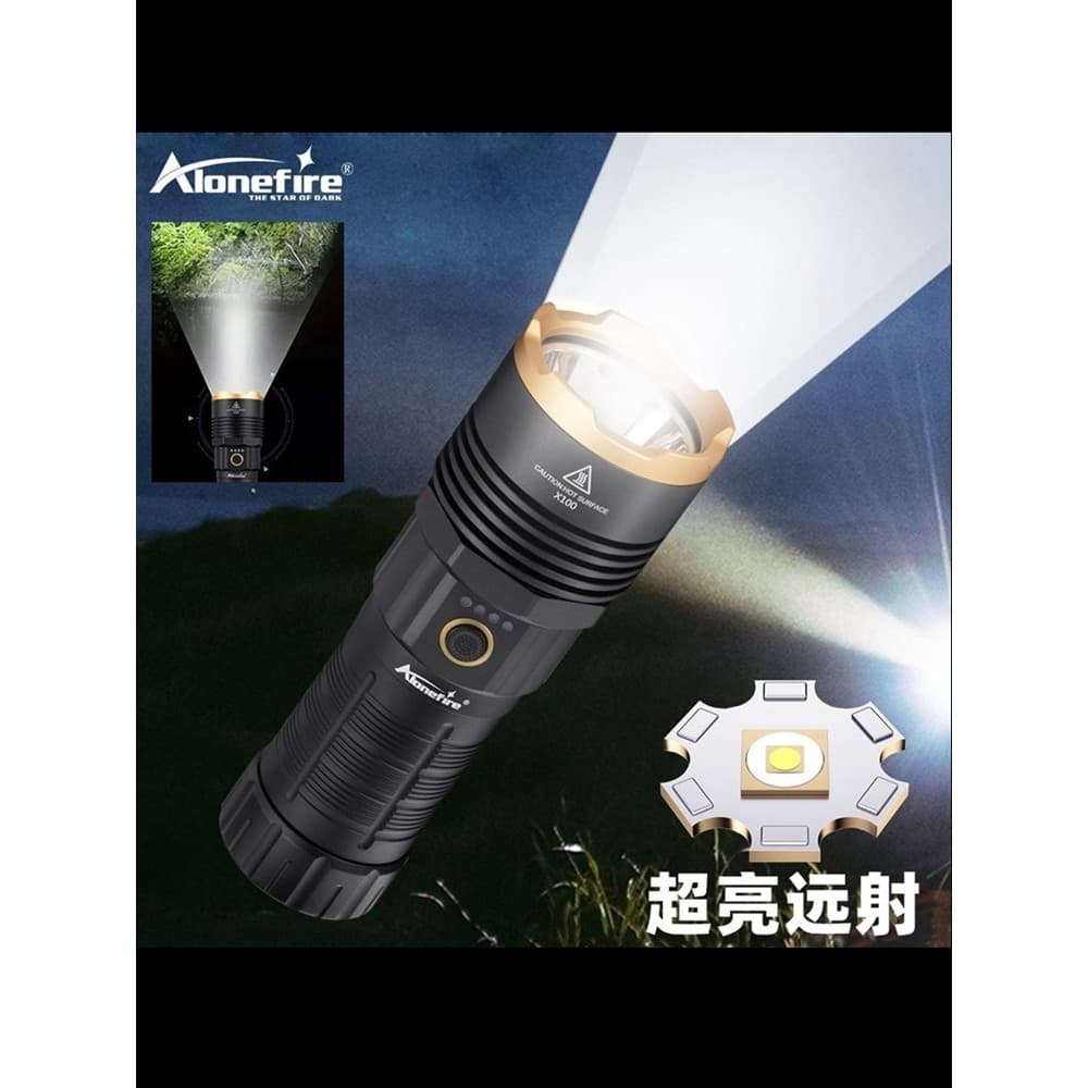 Lanterna de luz forte a Laser branco recarregável Super brilhante ao ar livre concentração de longo alcance patrulha de