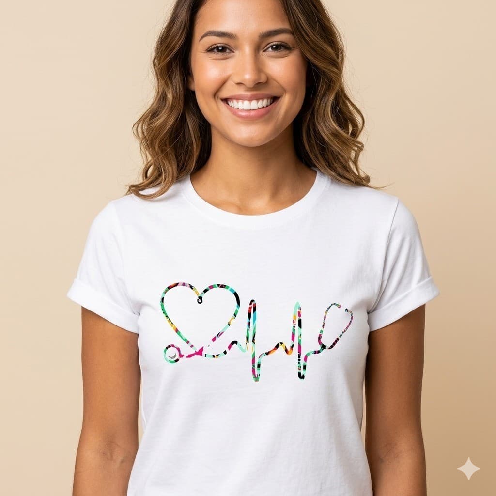 Camiseta Tecnico de Enfermagem Enfermeira Enf Feminina  Baby Look Blusa Elastano Variados Tipos 02E3
